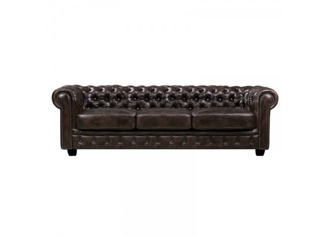 CHESTERFIELD-689 4-S Leather Brown
