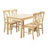 DAILY Set K/D (Table 118x74+4 Chairs) Natural Pine