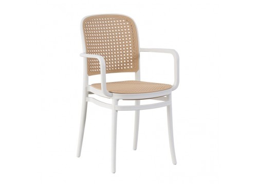 FLORENCE Stacking Armchair PP White/Beige