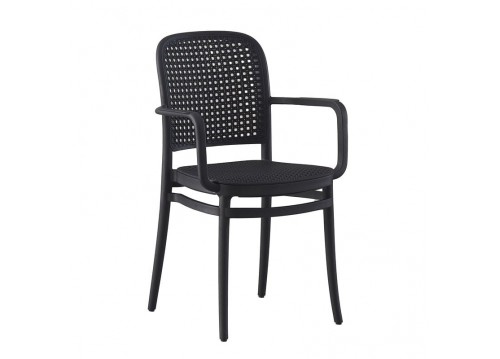 FLORENCE Stacking Armchair PP Black