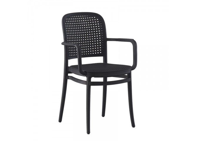 FLORENCE Stacking Armchair PP Black