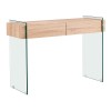 GLASSER Wood Console Clear 12mm Glass/Sonoma 110x40x76cm