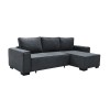 LONDON Corner Sofa-Bed / Fabric Anthracite