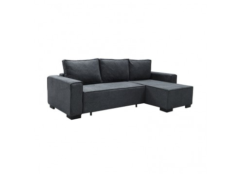 LONDON Corner Sofa-Bed / Fabric Anthracite