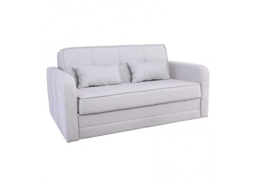 CAMAL Sofa-Bed with Storage 2-Seater / Fabric Light Grey