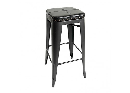 RELIX Bar Stool Metal Black/Pu Black