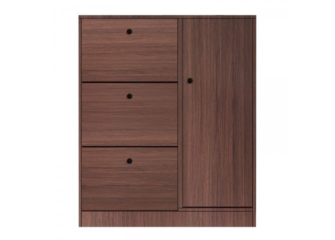 SHOE CABINET 100x24x112cm Walnut