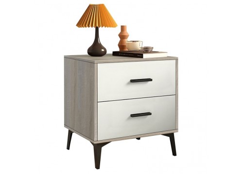 MERRANO Bedside 40x40x48cm Sonoma/White