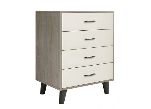 ELIOT Drawer Cabinet 60x40x80cm Sonoma/White