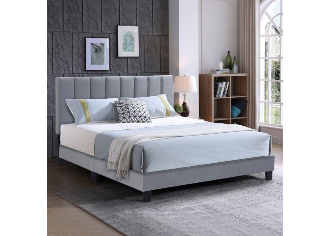 ALLEGRO Bed (for Mattress 160x200cm) Fabric Grey