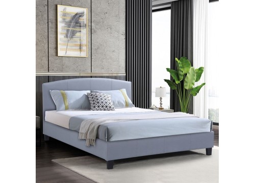 ODEON Bed (for Mattress 150x200cm) Fabric Grey