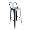 RELIX Bar Stool w/Back Metal Grey