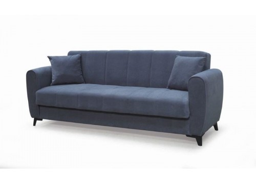 JEROM Sofa-Bed with Storage 3-Seater / Fabric Anthracite