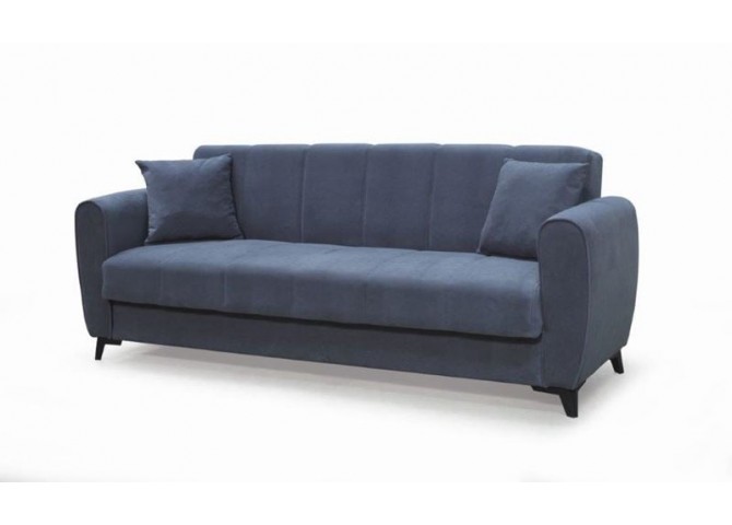 JEROM Sofa-Bed with Storage 3-Seater / Fabric Anthracite