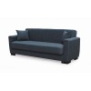 GALAXY Sofa-Bed with Storage 3-Seater / Fabric Dark Grey