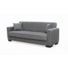 GALAXY Sofa-Bed with Storage 3-Seater / Fabric Brown