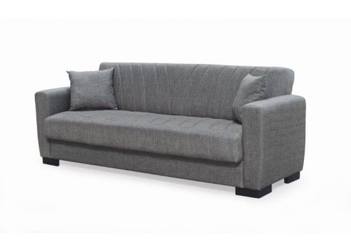 GALAXY Sofa-Bed with Storage 3-Seater / Fabric Brown