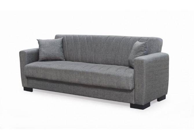 GALAXY Sofa-Bed with Storage 3-Seater / Fabric Brown