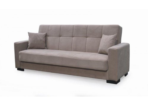 CARSON Sofa-Bed with Storage 3-Seater / Fabric Brown