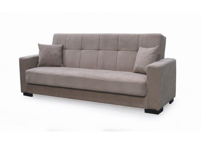 CARSON Sofa-Bed with Storage 3-Seater / Fabric Brown
