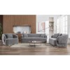 CARACAS Sofa Set (1+2+3) Grey Fabric