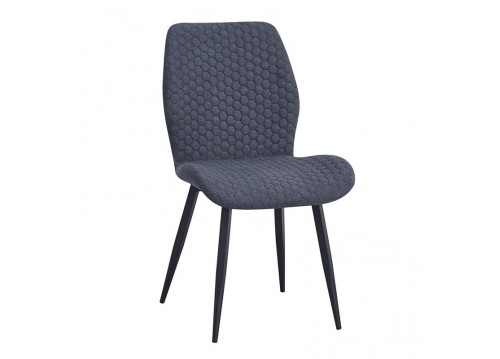 CLARA Chair Black Metal/Dark Grey Fabric