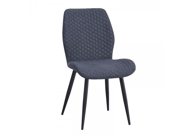 CLARA Chair Black Metal/Dark Grey Fabric