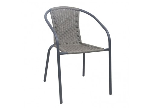 BALENO-W Armchair Metal Anthracite/Mixed Grey Wicker