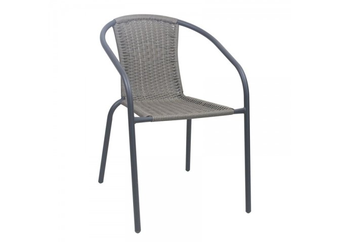 BALENO-W Armchair Metal Anthracite/Mixed Grey Wicker