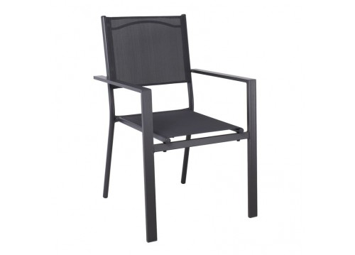AMIRAL Armchair Alu Anthracite/Textilene Grey