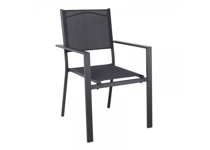 AMIRAL Armchair Alu Anthracite/Textilene Grey