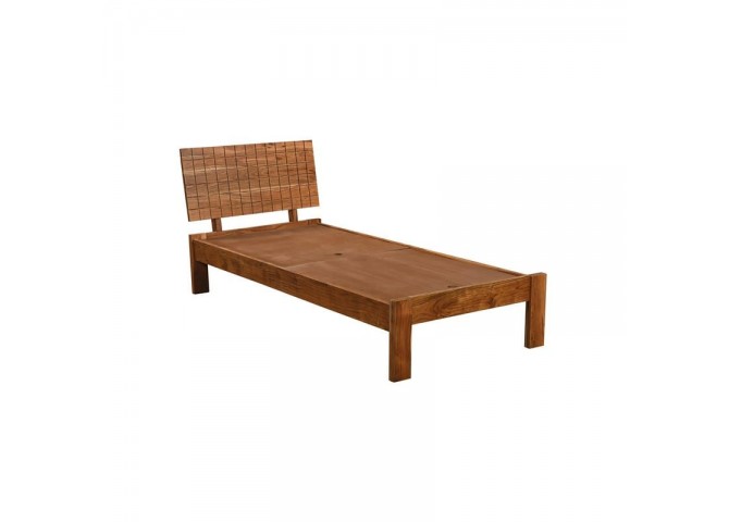 CAPITAL Bed (for Mattress 90x200cm) Acacia, Natural Finish