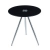 MABEL Side Table D.50xH51cm, Glass Black