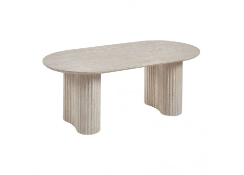 DIAZ Coffee Table 120x60cm MDF Natural Stone