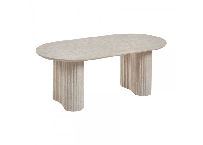DIAZ Coffee Table 120x60cm MDF Natural Stone