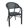 VEGERA Armchair Alu Black/Textilene Black