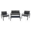 RIVIAN Set (4pcs) Metal Dark Grey/Cushions Grey