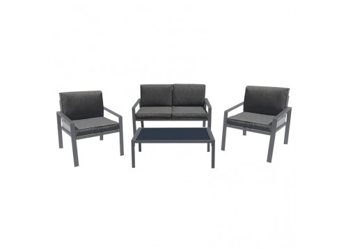 RIVIAN Set (4pcs) Metal Dark Grey/Cushions Grey