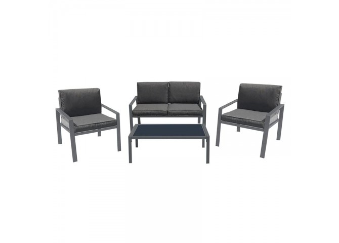 RIVIAN Set (4pcs) Metal Dark Grey/Cushions Grey