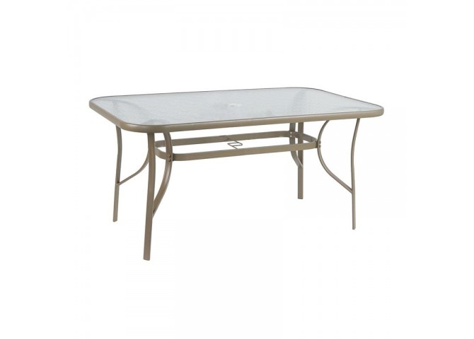 RIO Table 150x90cm Metal Beige
