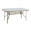 RIO Table 120x70cm Metal Beige