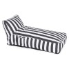 TACO MAX Lounge Bean Bag Striped White/Grey 100% waterproof