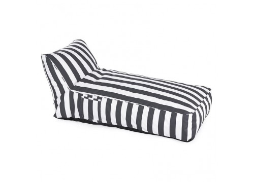 TACO MAX Lounge Bean Bag Striped White/Grey 100% waterproof