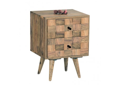 TEKA-W Bedside 40x35x55 Acacia Natural Finish