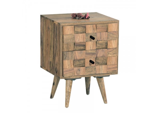 TEKA-W Bedside 40x35x55 Acacia Natural Finish