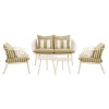 ASTRID Set (5pcs) PP-Metal Cream/Cushions Sandy Green