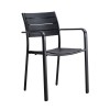SAGA Armchair Metal Black/PP-UV Black