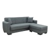 JACKSON-Max Storage Corner Sofabed, Fabric Dark Grey