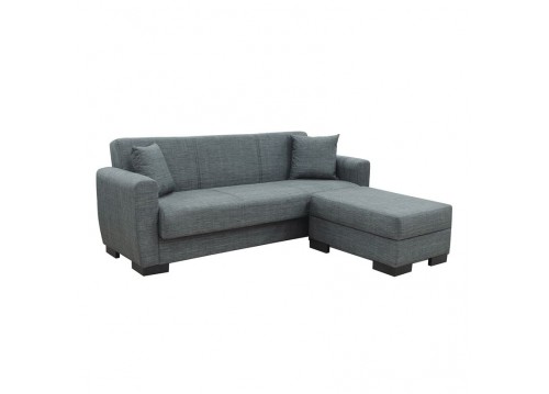 JACKSON-Max Storage Corner Sofabed, Fabric Dark Grey