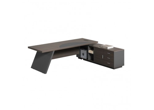MASTER Desk (RIGHT) 180x180cm Grey Walnut